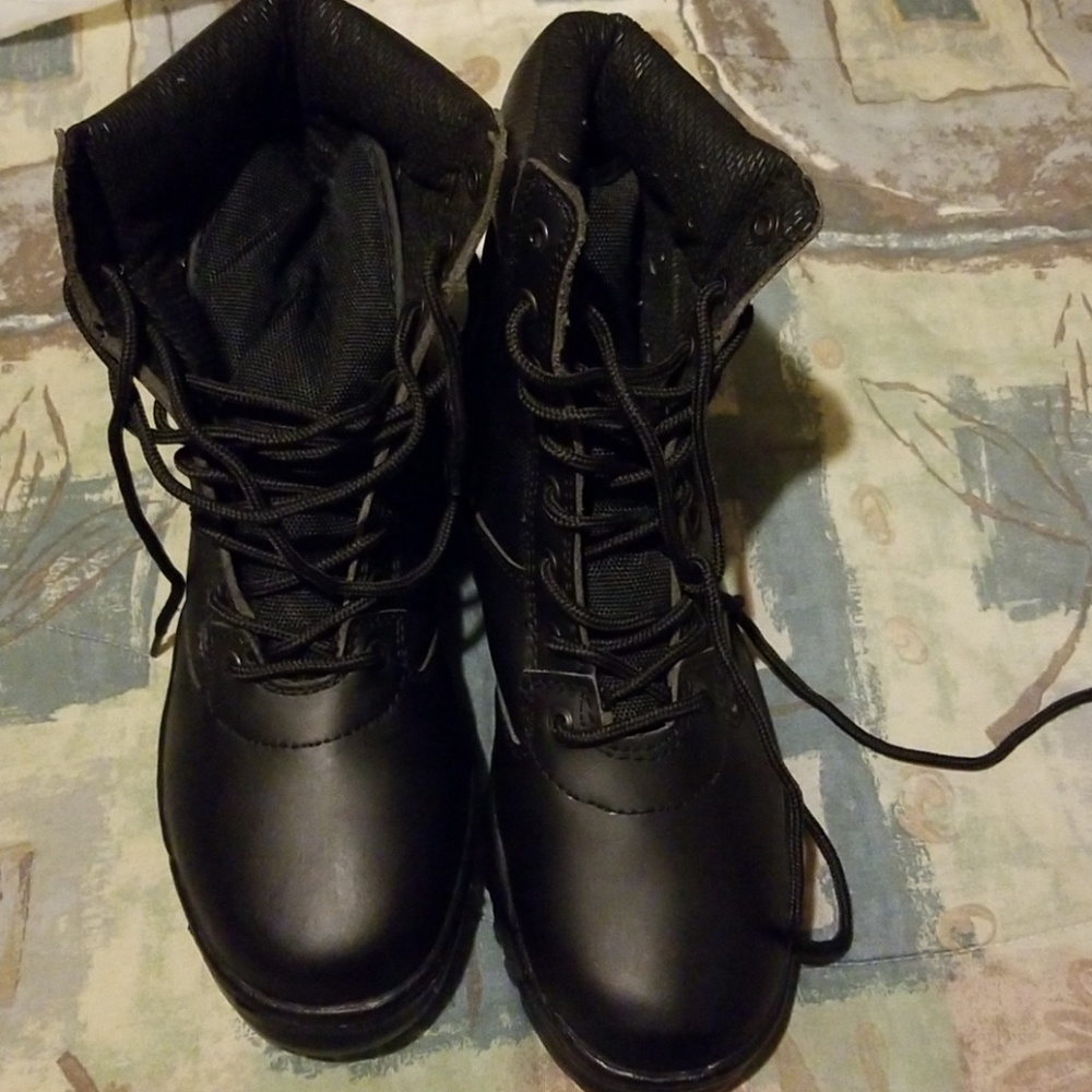 Black tactical boots
